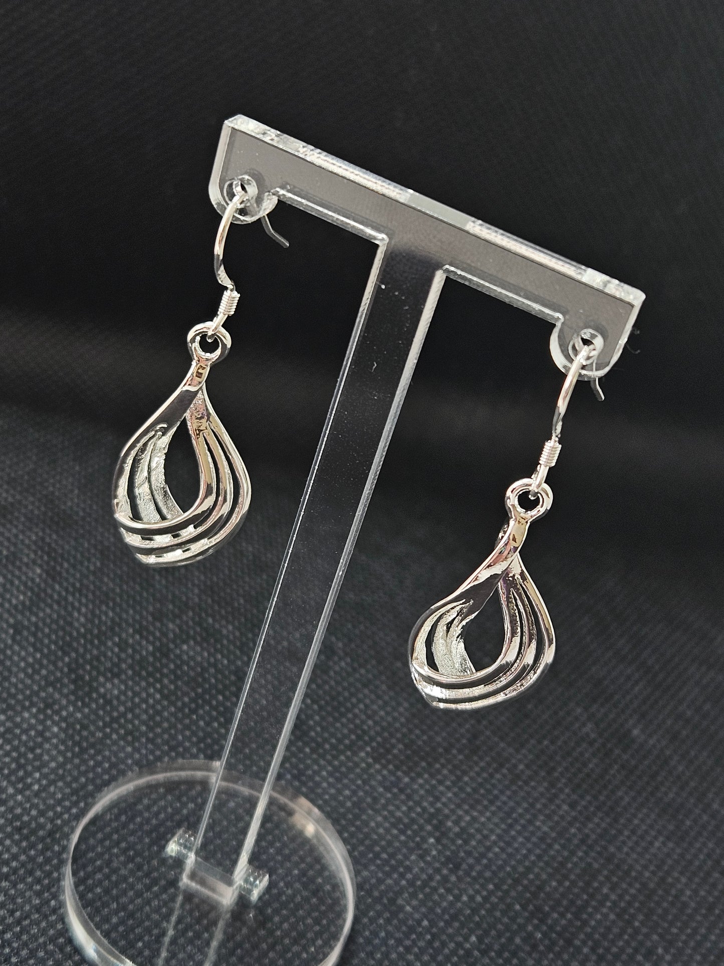 925 twisted drop earrings