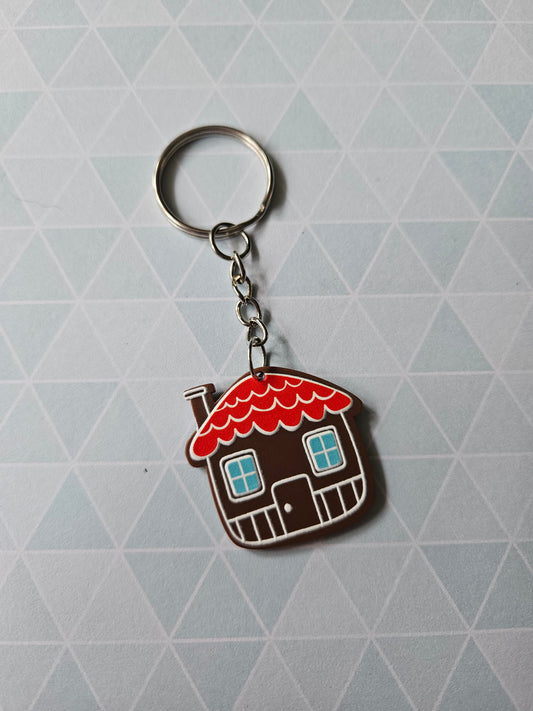 Christmas Cookie Keyring | Resin Pendant Keychain | Cute Holiday Bag or Key Accessory | Handmade Festive Gift