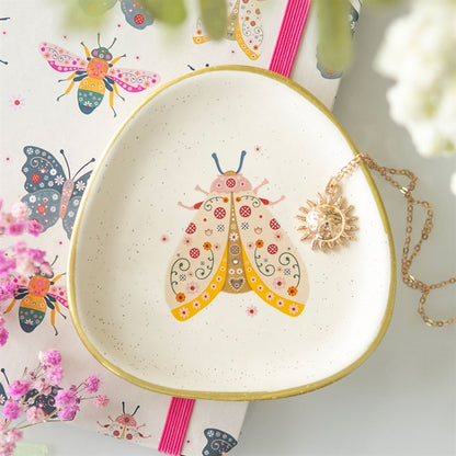 Floral Moth Trinket Dish