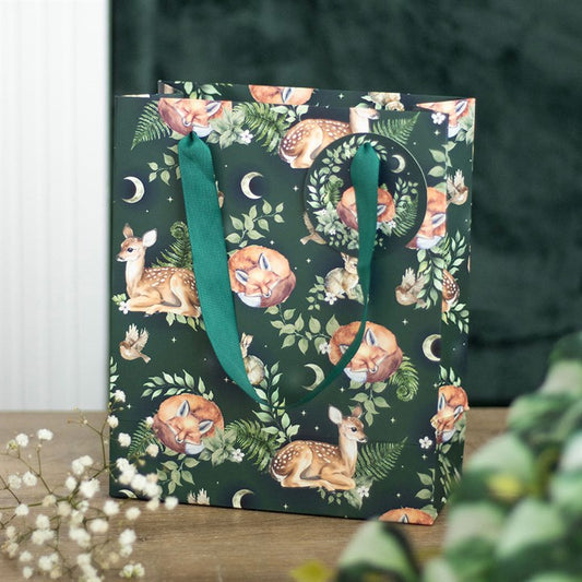 23cm Fawn and Friends Forest Print Gift Bag