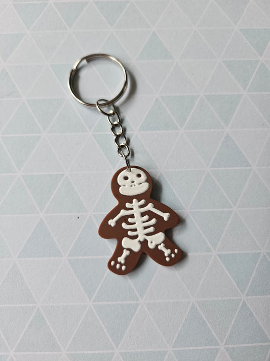 Christmas Cookie Keyring | Resin Pendant Keychain | Cute Holiday Bag or Key Accessory | Handmade Festive Gift