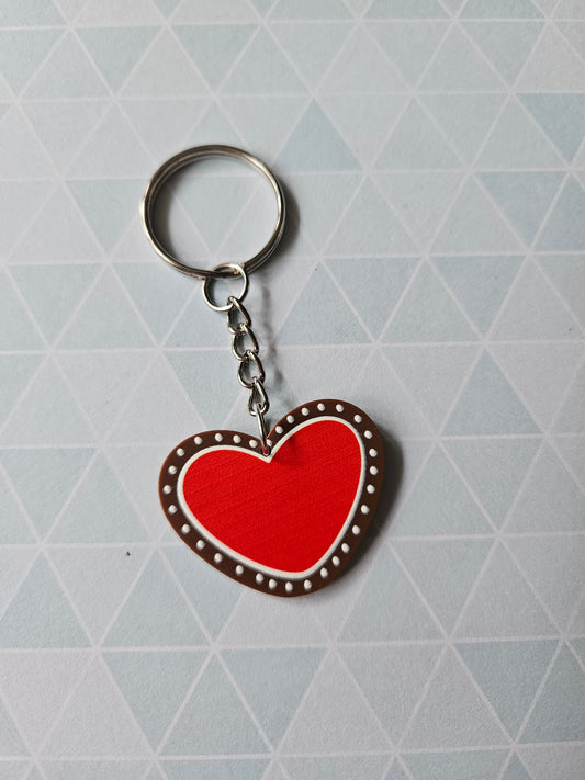 Christmas Cookie Keyring | Resin Pendant Keychain | Cute Holiday Bag or Key Accessory | Handmade Festive Gift