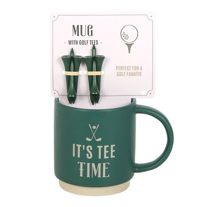 It's Tee Time Mug with Golf Tees