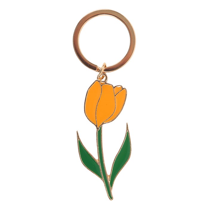 Yellow Tulip Keyring | Floral Keychain Accessory | Cute Spring Gift | Mother’s Day Present