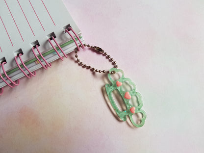 Knuckleduster Planner Charm - Aqua