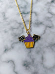 bat wing cupcake necklace