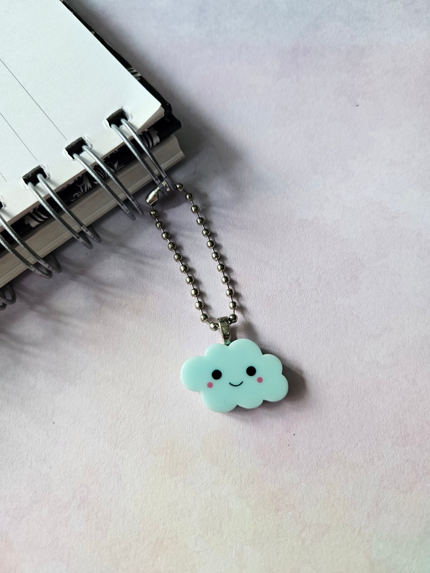 kawaii cloud planner charm - blue 