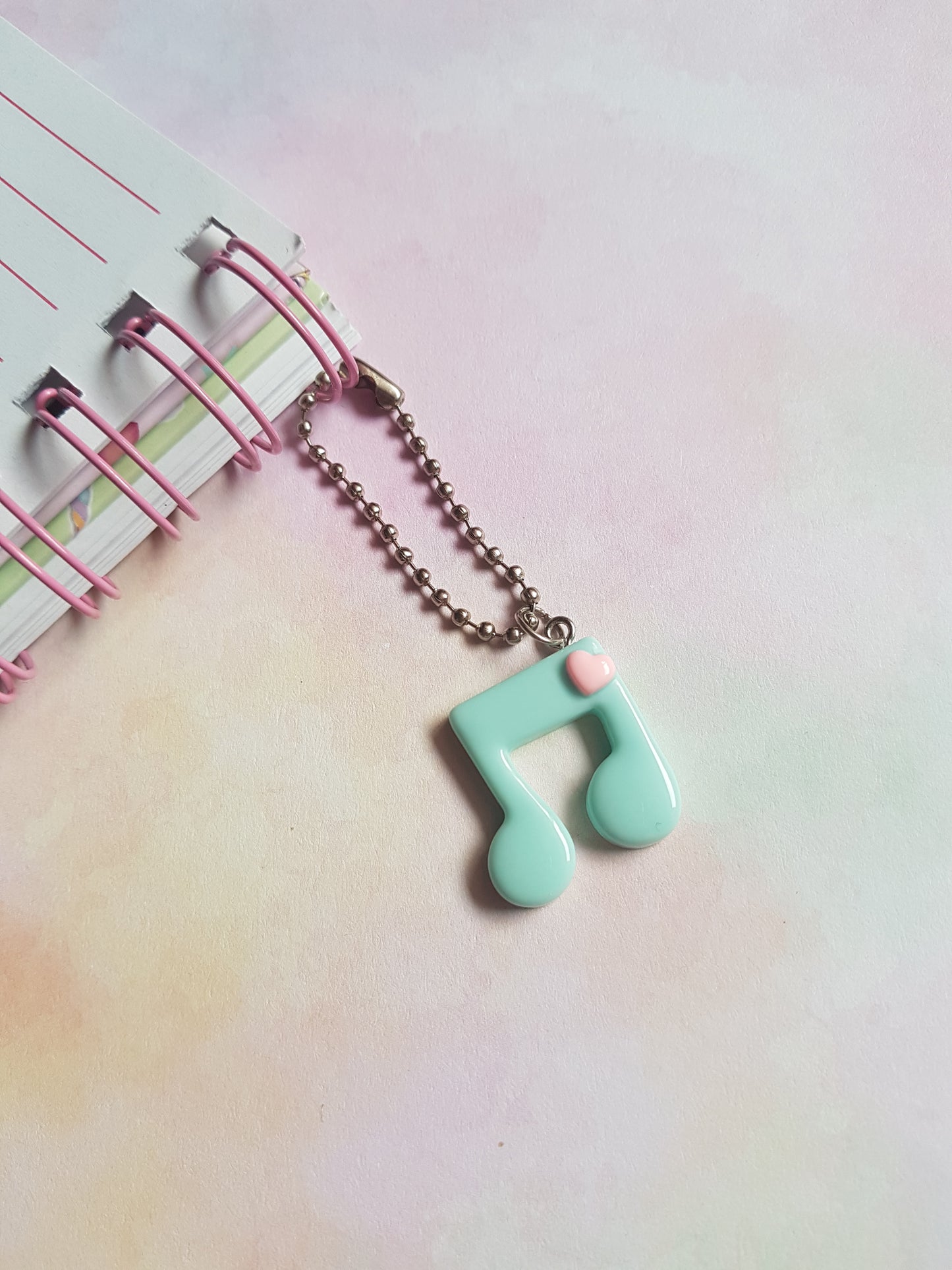 musical note planner charm - blue