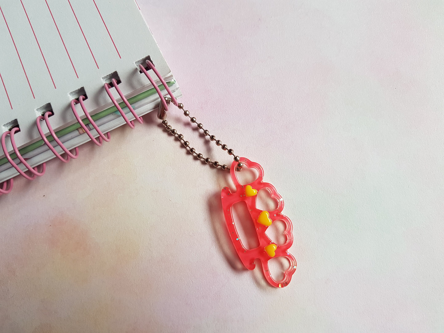 Knuckleduster Planner Charm - Bright Pink