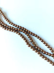 4mm electroplated glass beads - bronze 