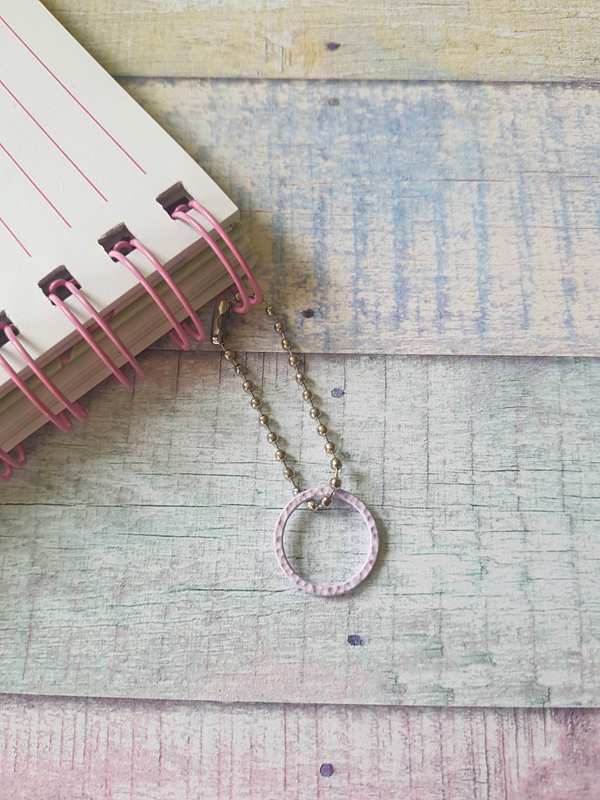 Pastel Geometric Planner Charm | Circle, Square, Triangle | Metal Pendant Accessory | Cute Journal & Zipper Decor