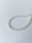 4mm pearl lustre glass beads - faceted rondelle - cler 