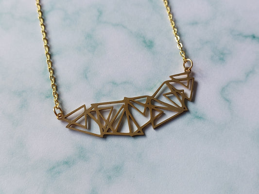 geometric triangles necklace 