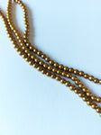 4mm electroplated glass beads - gold 