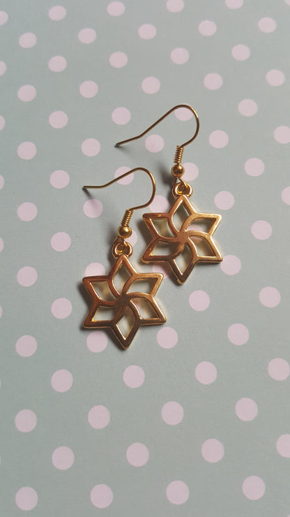 Star Earrings | Gold or Silver Plated Star Charm Earrings | Minimal Dainty Jewelry | Cute Everyday Gift