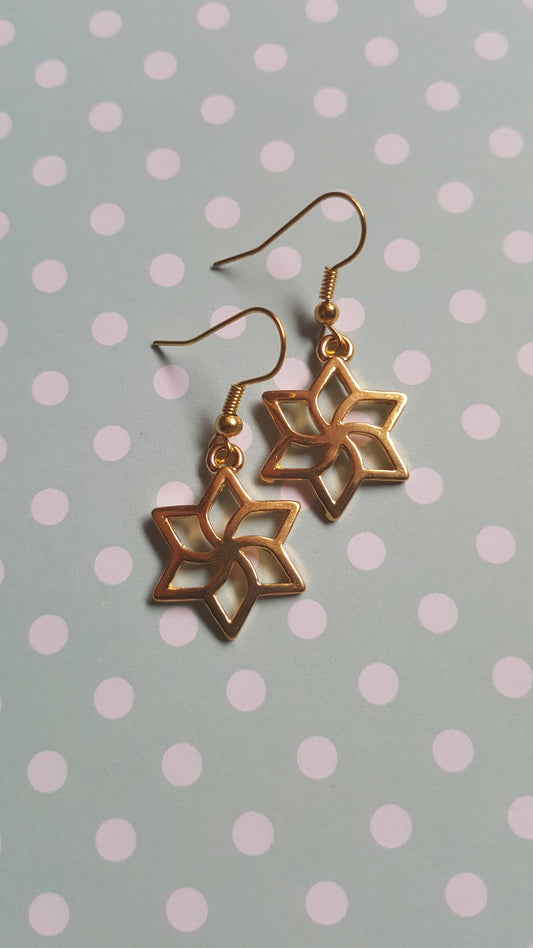 Star Earrings | Gold or Silver Plated Star Charm Earrings | Minimal Dainty Jewelry | Cute Everyday Gift