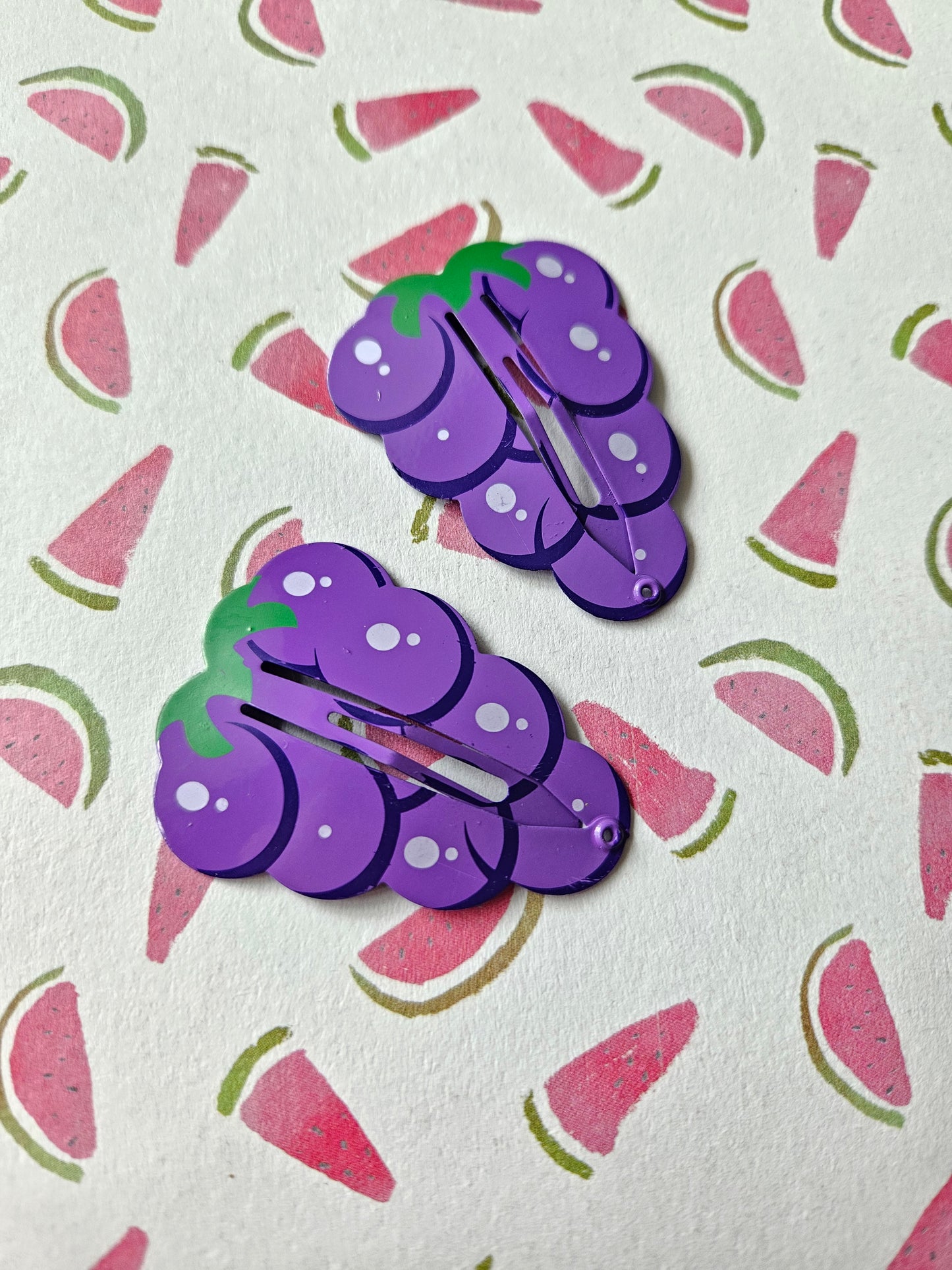 Grape Hair Clips (Set Of 2)