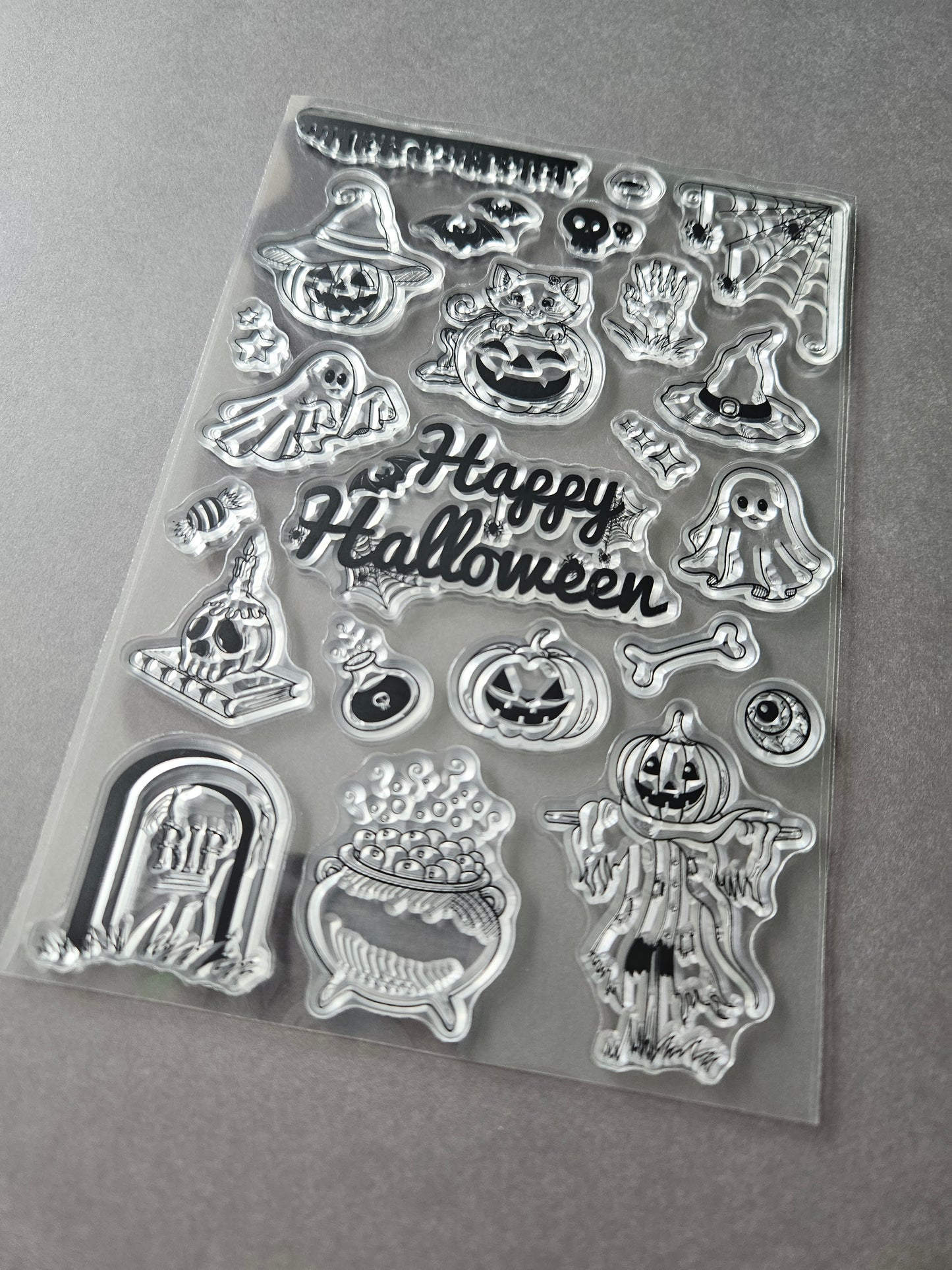 Clear Silicone Stamp Sheet - Happy Halloween