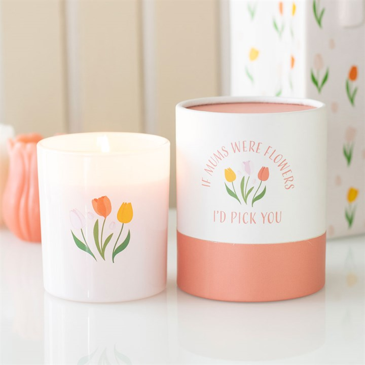 Mother’s Day Candle | If Mums Were Flowers I’d Pick You | French Tulip Scented Candle | Gift for Mum