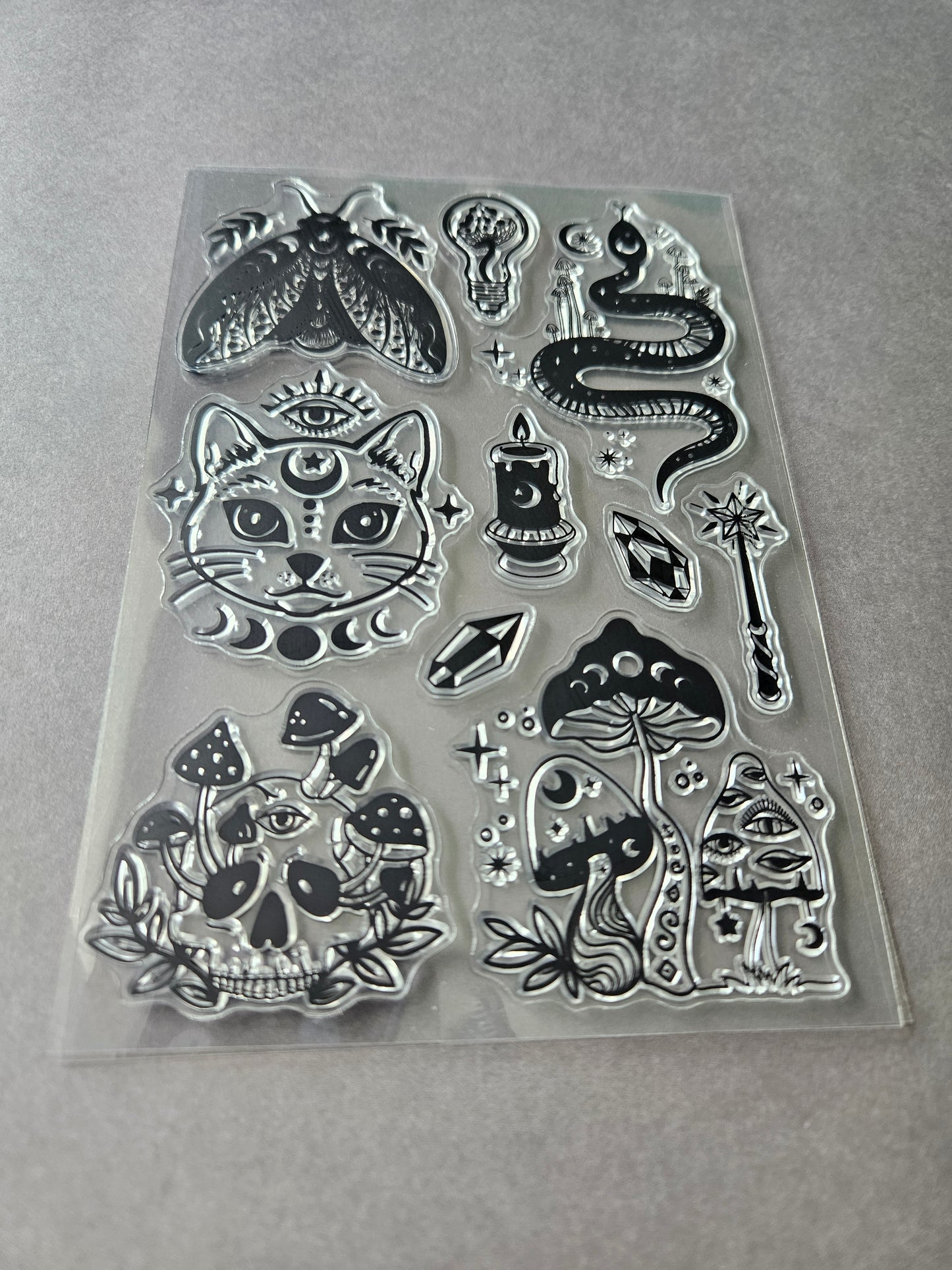 Clear Silicone Stamp Sheet - Mystical Witch