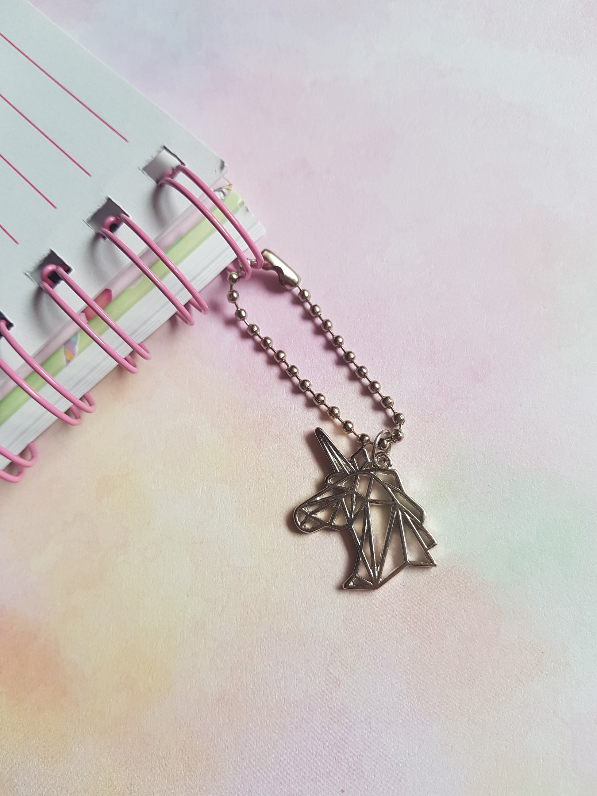 origami unicorn planner charm