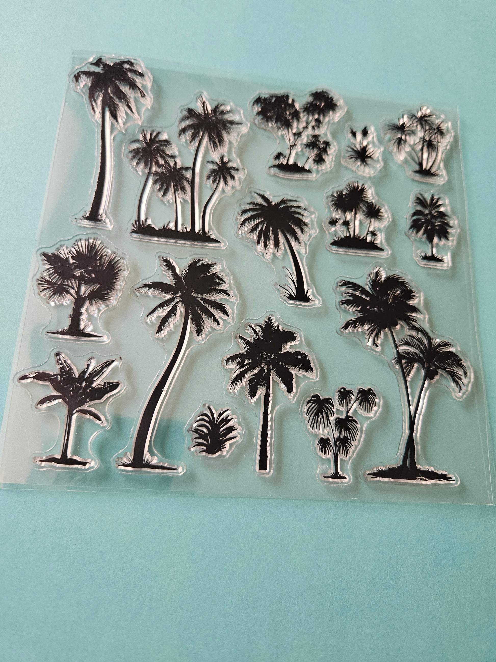 clear silicone stamp sheet - palm trees