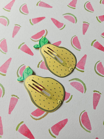 Pear Hair Clips (Set Of 2)