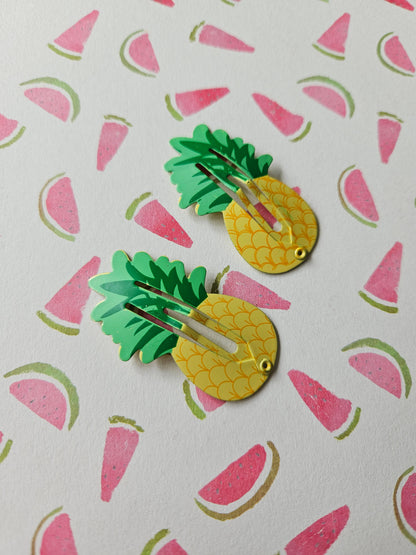 Pineapple Hair Clips (Set Of 2)