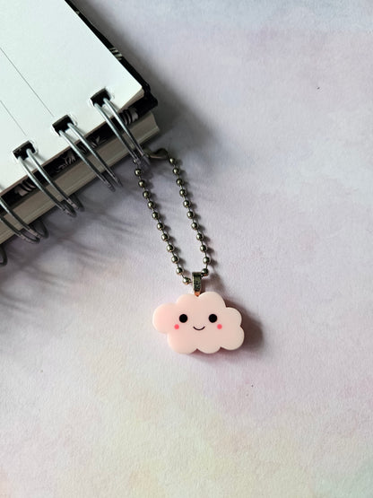 kawaii cloud planner charm - pink 