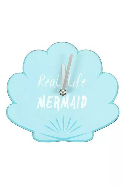 mermaid shell clock