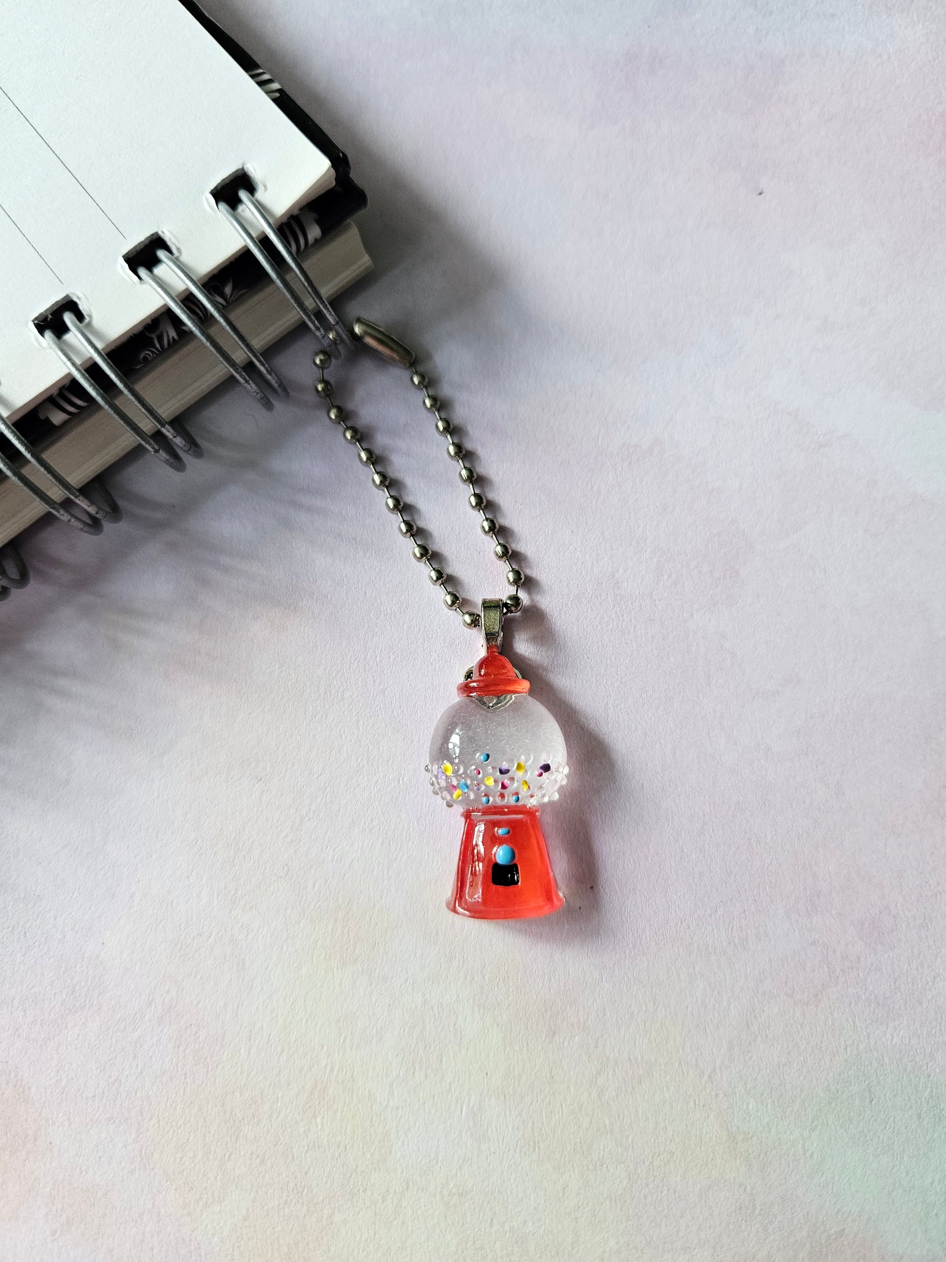 gumball machine planner charm - red 