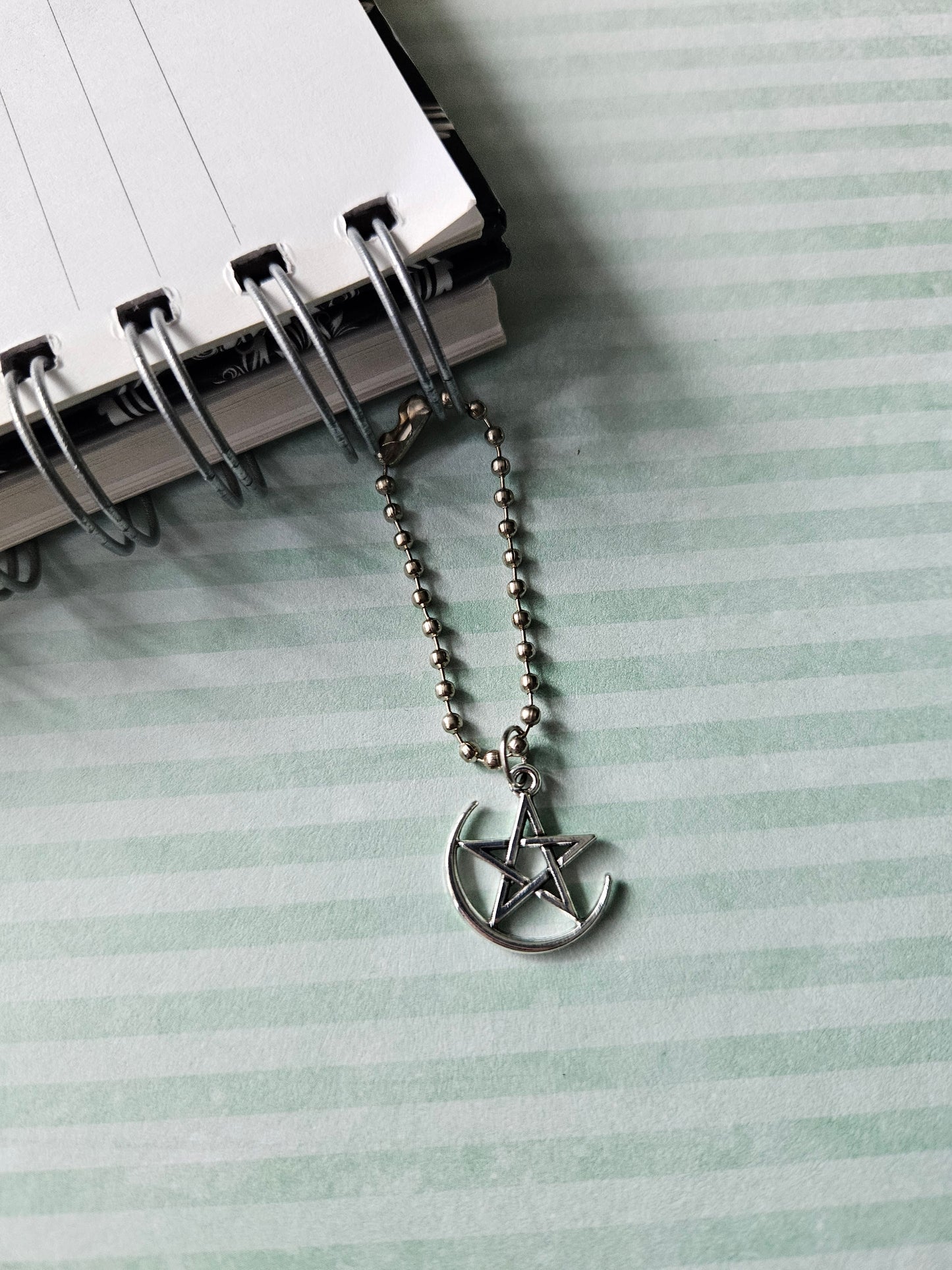 * Pentagram Moon Planner Charm *