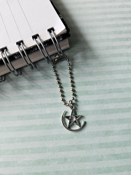 * Pentagram Moon Planner Charm *