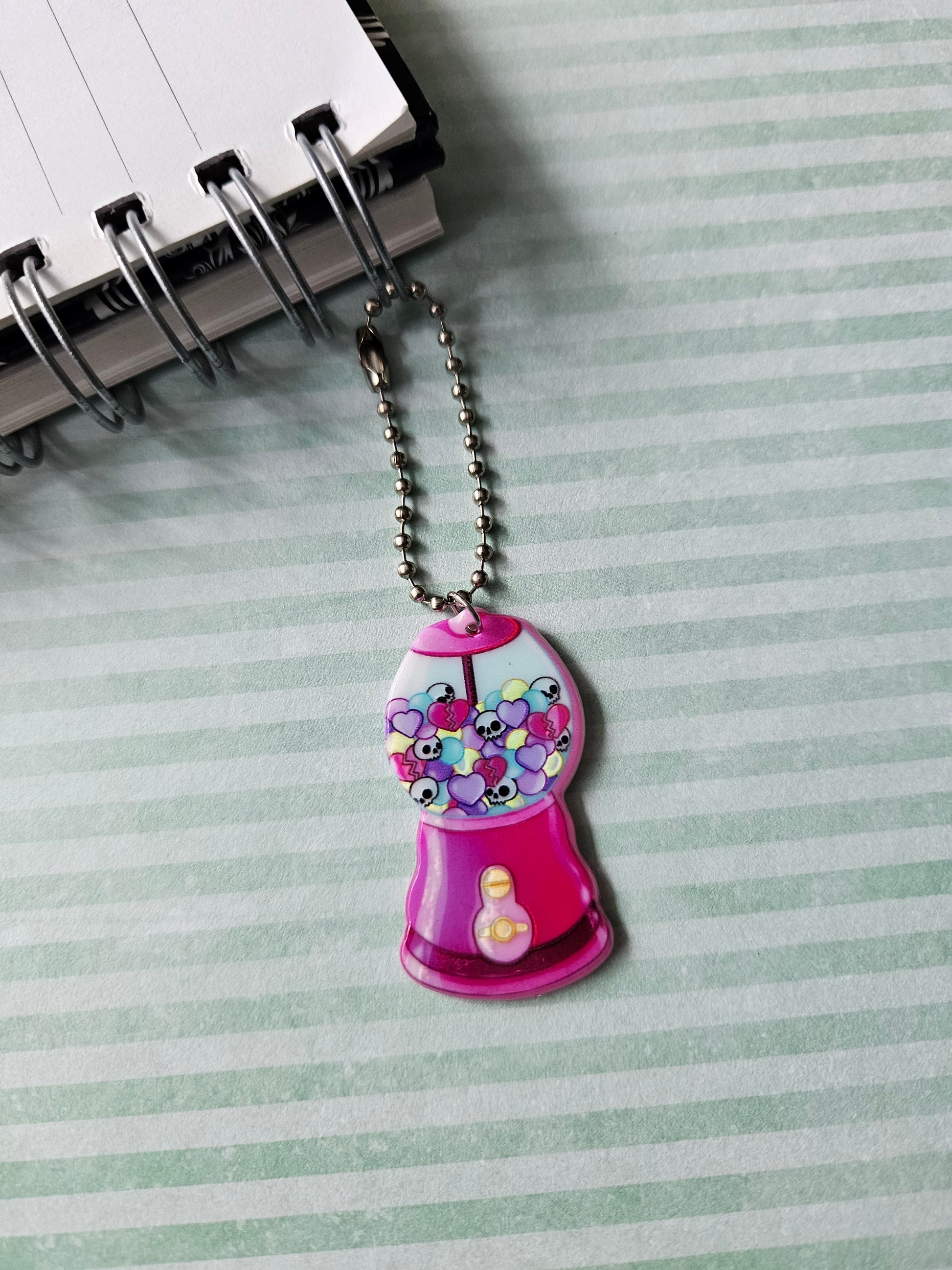 skull gumball machine planner charm