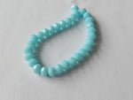 faceted glass beads - 6mm x 4mm - rondelle - sky blue 