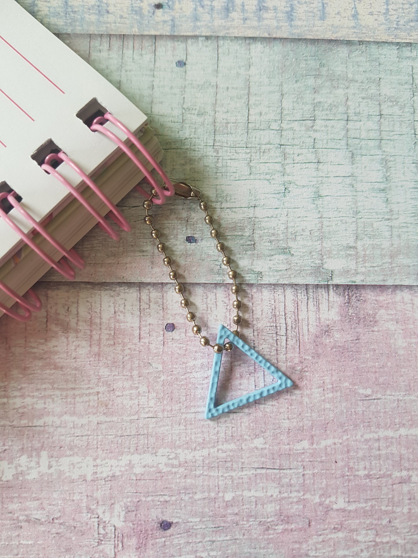 Pastel Geometric Planner Charm | Circle, Square, Triangle | Metal Pendant Accessory | Cute Journal & Zipper Decor