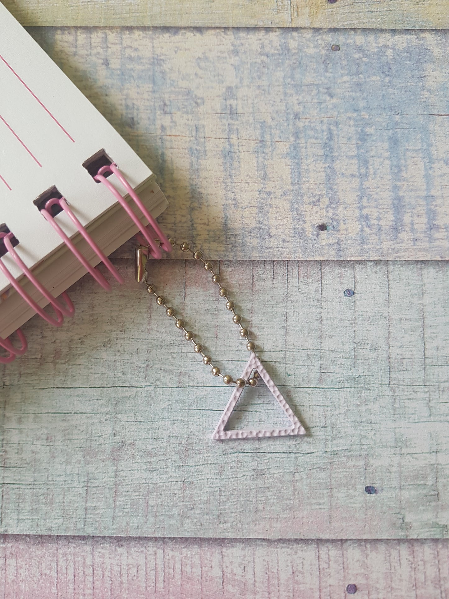 Pastel Geometric Planner Charm | Circle, Square, Triangle | Metal Pendant Accessory | Cute Journal & Zipper Decor