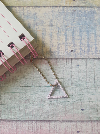Pastel Geometric Planner Charm | Circle, Square, Triangle | Metal Pendant Accessory | Cute Journal & Zipper Decor