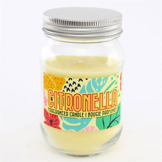 12cm Citronella Mason Jar Candle