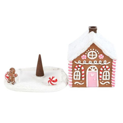 Pink Gingerbread House Incense Cone Burner