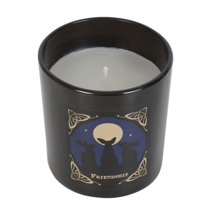 'Moon Gazing Hares' Friendship Candle by Lisa Parker