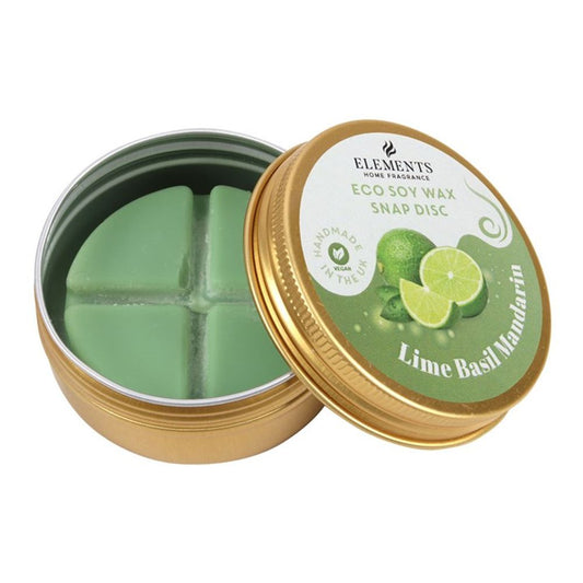 Lime, Basil & Mandarin Soy Wax Snap Disc