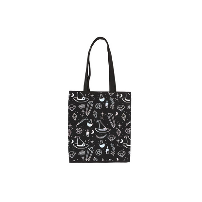 Crystal Witch Print Polycotton Tote Bag