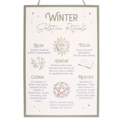 30cm Winter Solstice Rituals MDF Hanging Sign