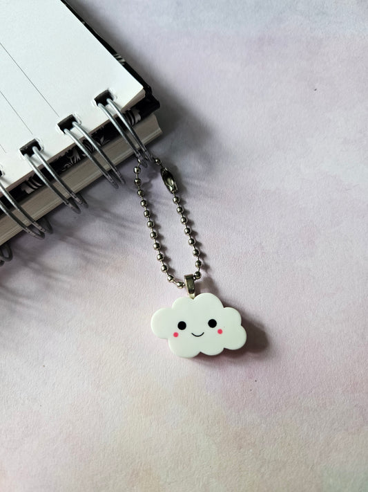 kawaii cloud planner charm - white 