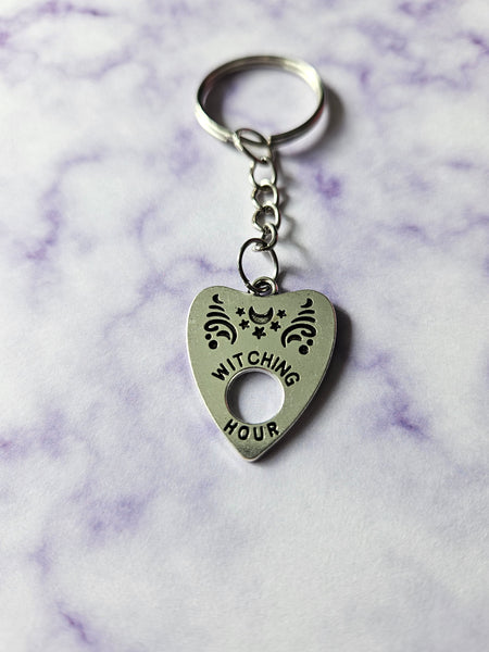 "witching hour" ouija planchette keyring 