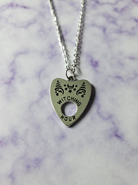 "witching hour" ouija planchette necklace 