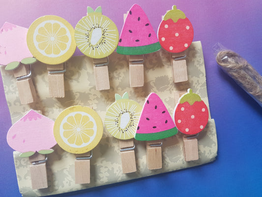 fruit mini memo pegs