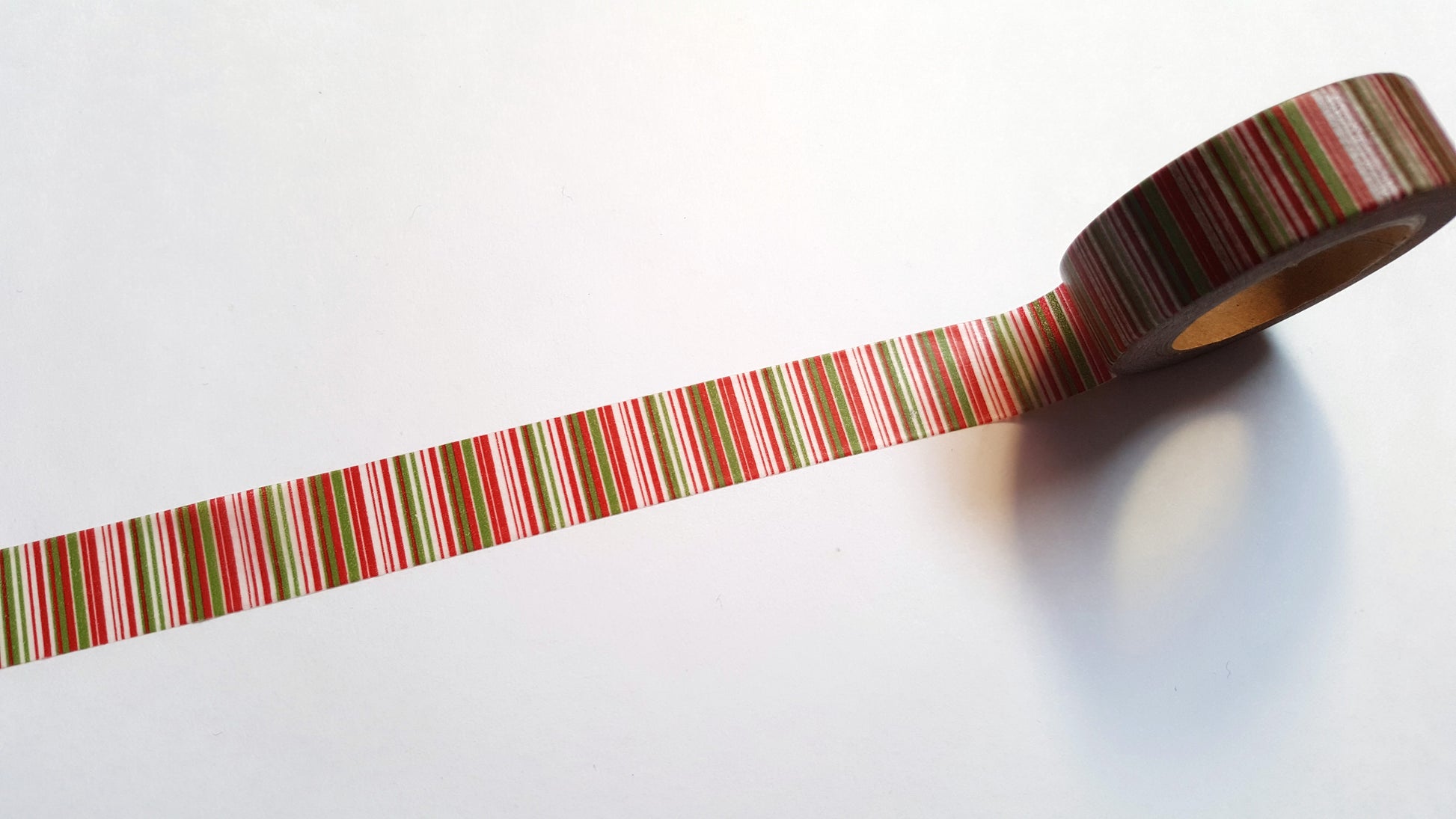 10m washi tape - 15mm - christmas stripes