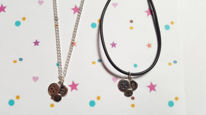 button cluster necklaces 